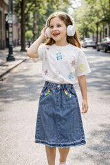 DENIM LONG SKIRT