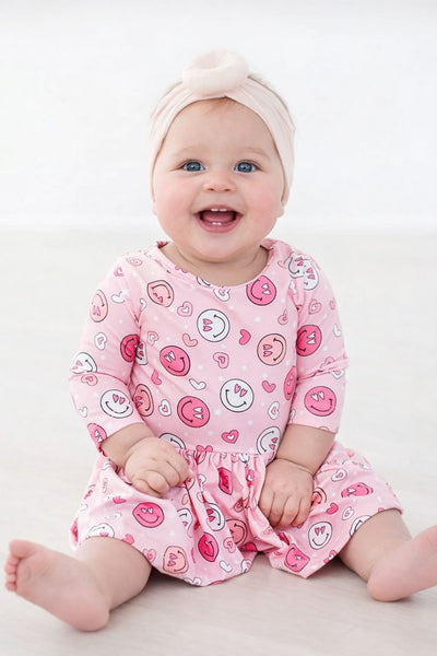YOU MAKE ME HAPPY 3/4 SLEEVE TWIRL BODYSUIT