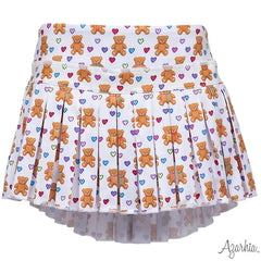 BEARY LOVED MINI PLEATED SKORT