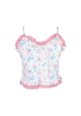 WHITE BLUE FLOWER SET