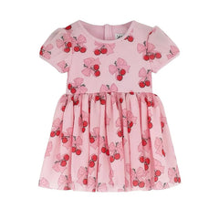CHERRY BOWS TULLE DRESS