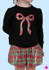 CHRISTMAS PLAID BOW SET