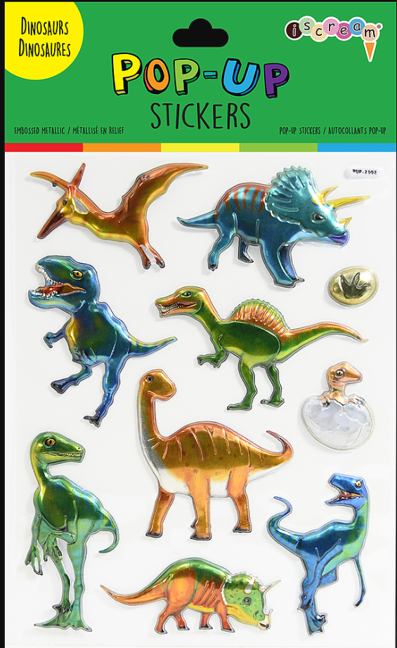 DINOSAUR POP-UP STICKERS