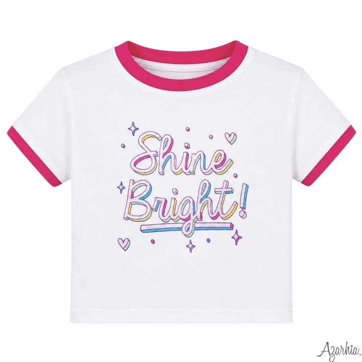 SHINE BRIGHT PINK GLITTER WHITE BOXY