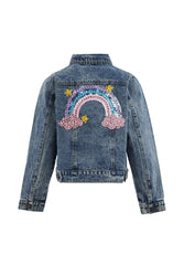 PASTEL RAINBOW GEMS DENIM JACKET