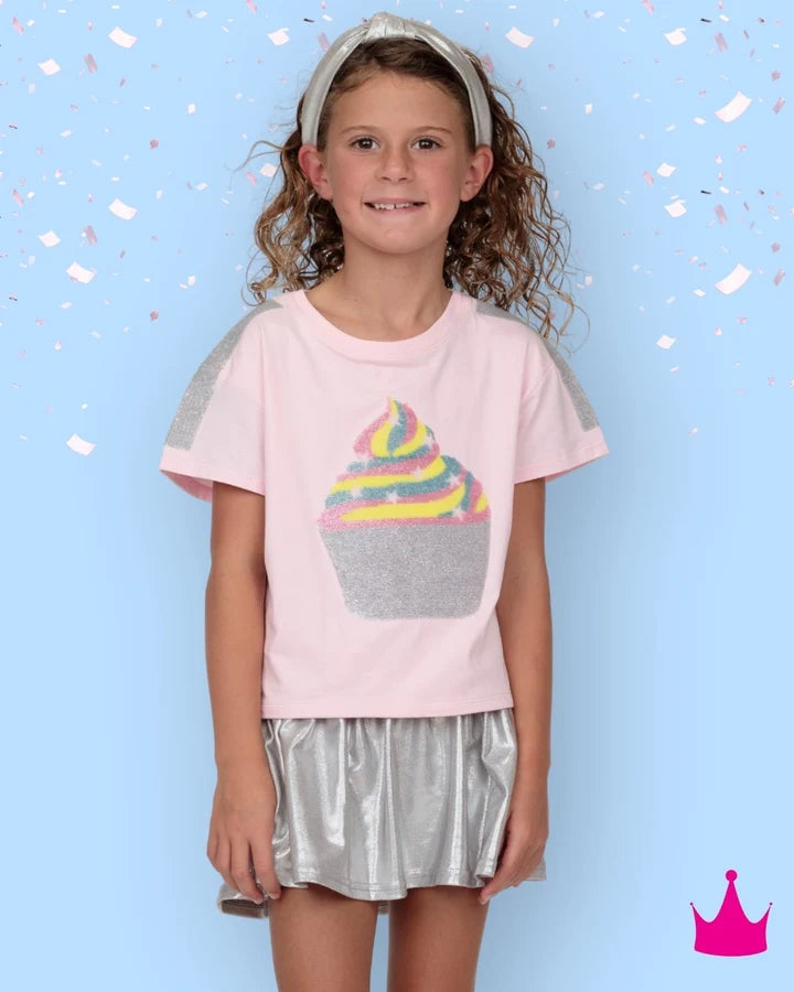 SEQUIN CUPCAKE PINK BOXY