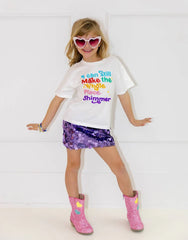 SHIMMER RAINBOW GEM CRYSTAL T-SHIRT