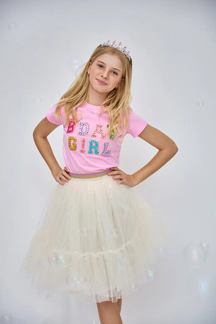 PINK BIRTHDAY GIRL GEM T-SHIRT
