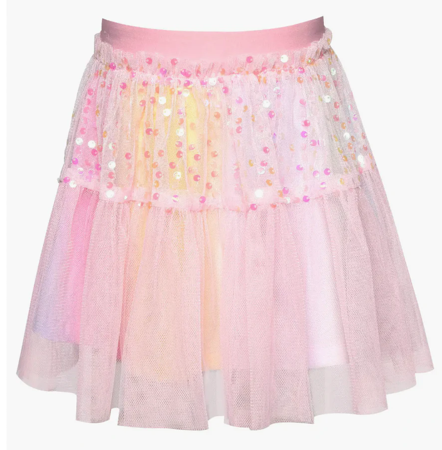 SEQUIN YOKE SKIRT