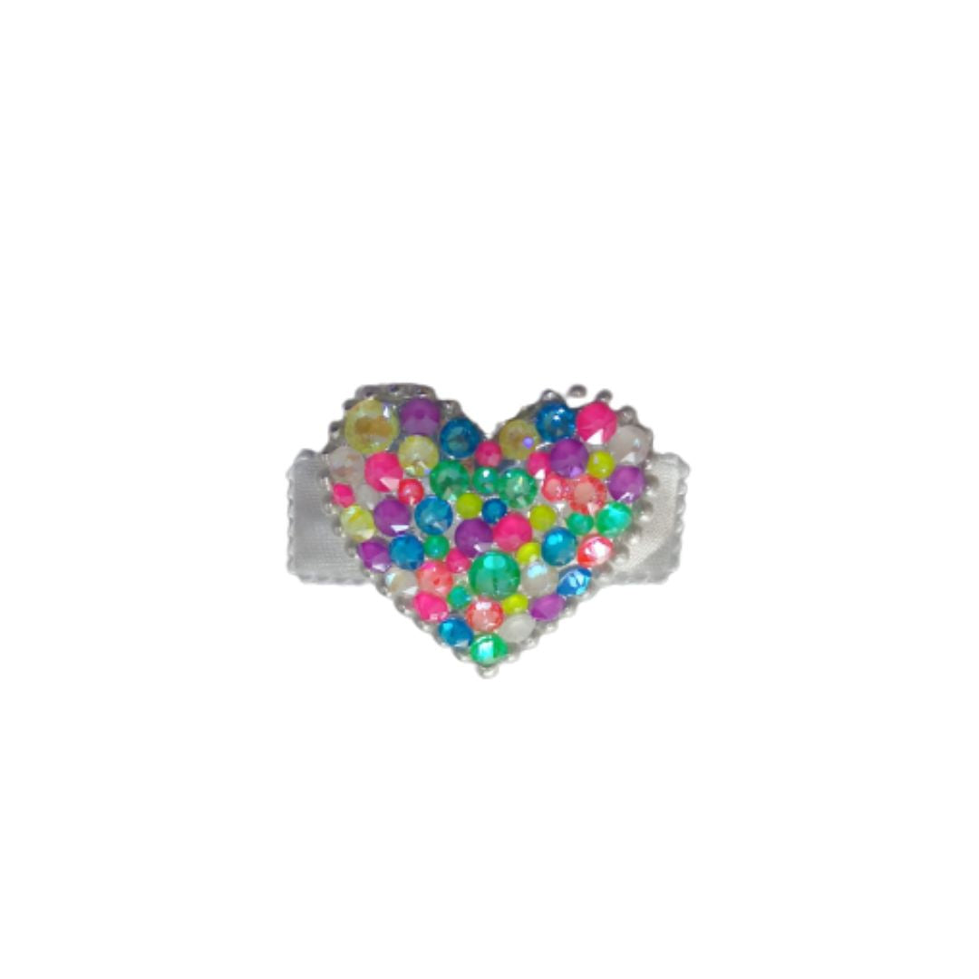 NEON PUFFY HEART HAIR CLIP