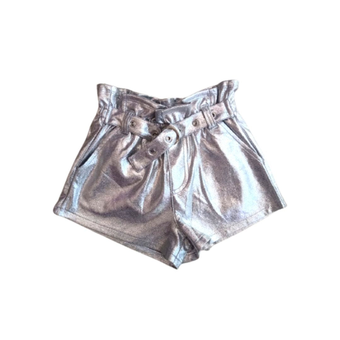 MOTO SHORTS SILVER