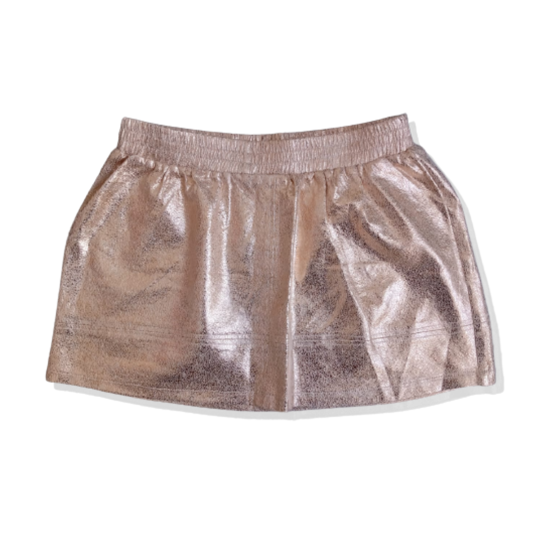 SUEDED SKIRT GOLD