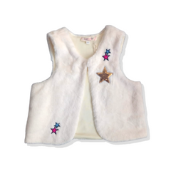 SHERPA VEST W/ STAR TRIM DETAIL 