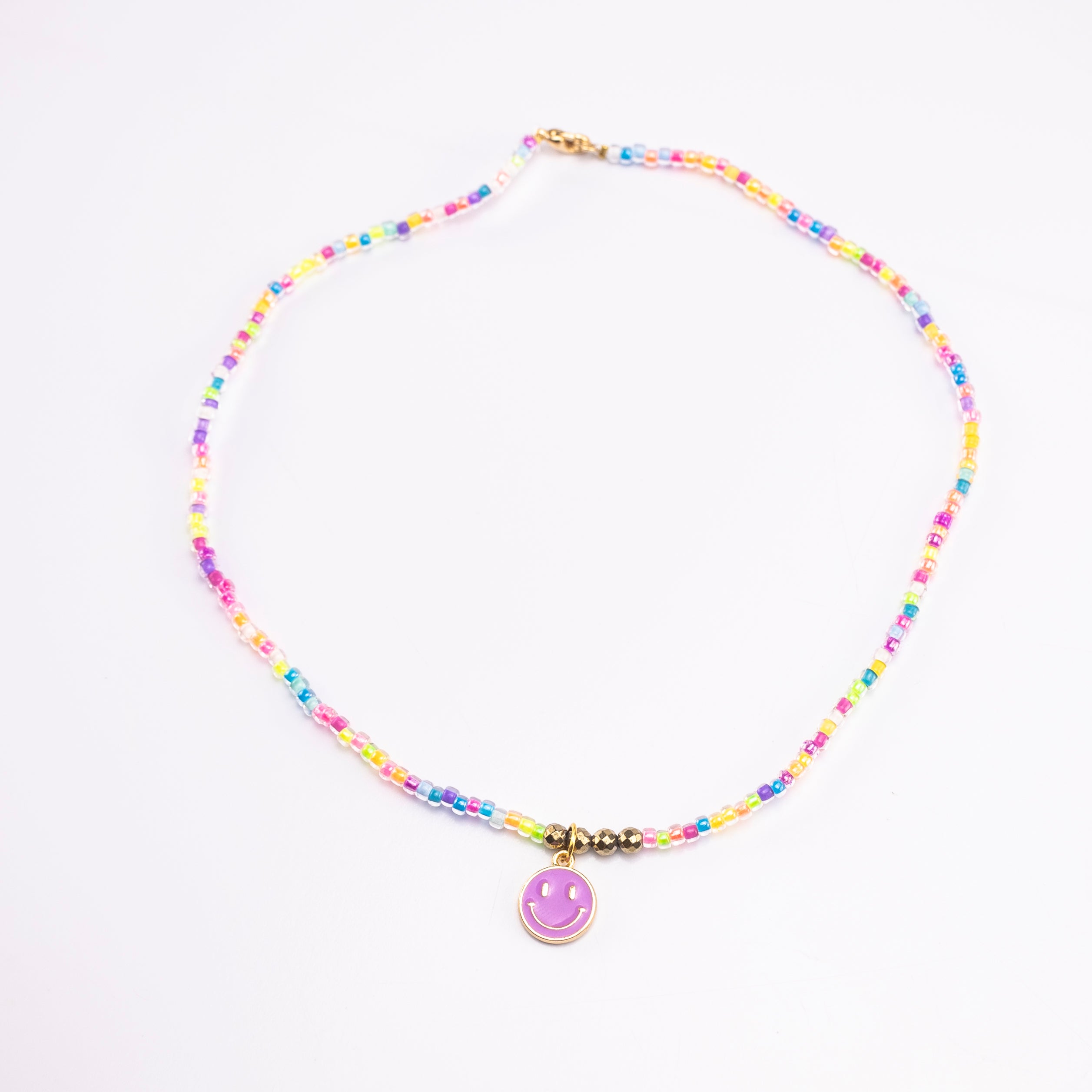 COLLAR NEÓN RAINBOW HAPPY FACE PURPLE