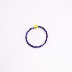 PULSERA HEMATITA AZUL HAPPY FACE