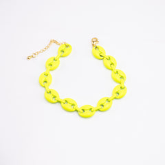PULSERA CADENA GRUESA ESMALTADA
