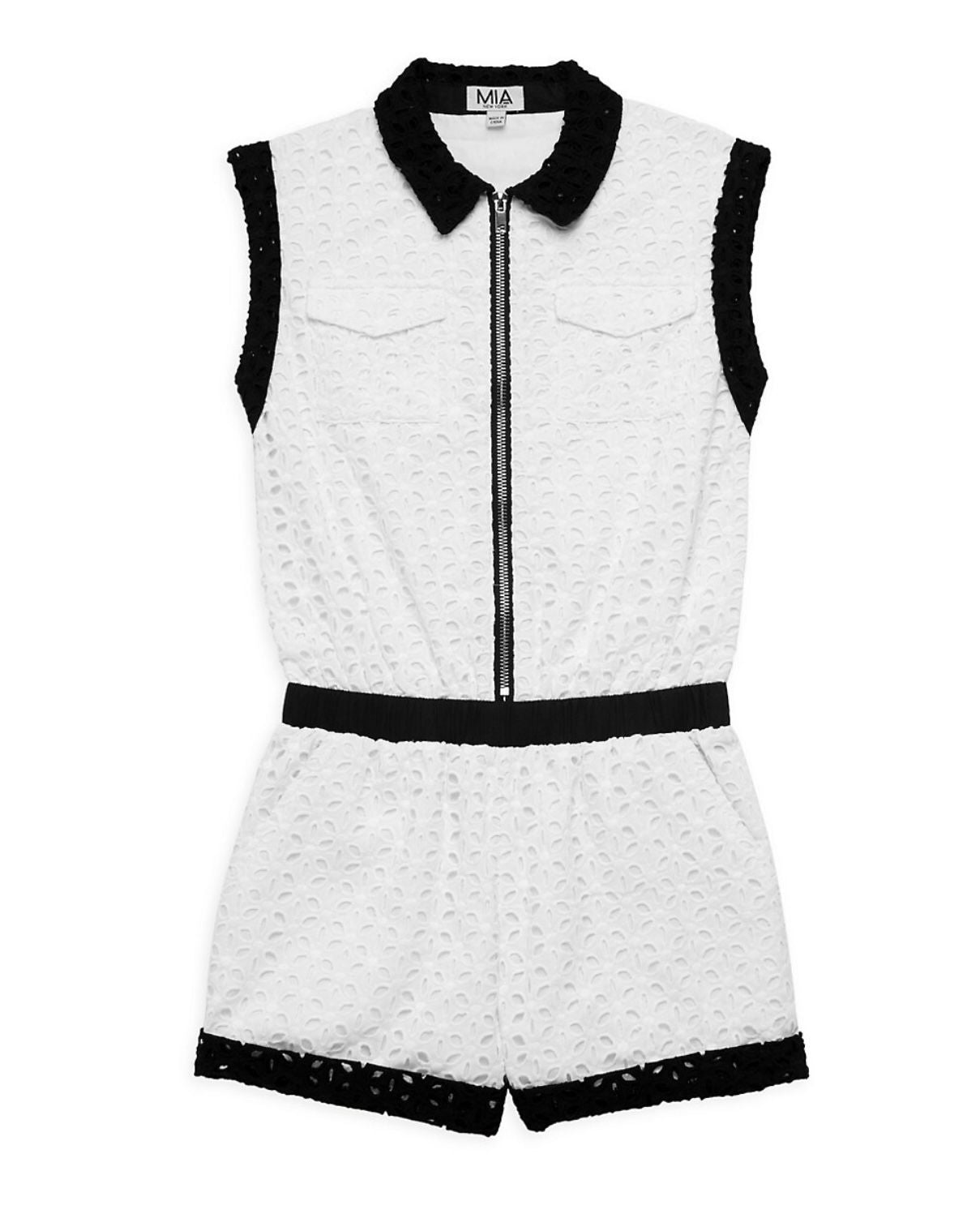 EYELET ROMPER WHITE