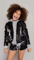 SEQUIN JACKET BLACK