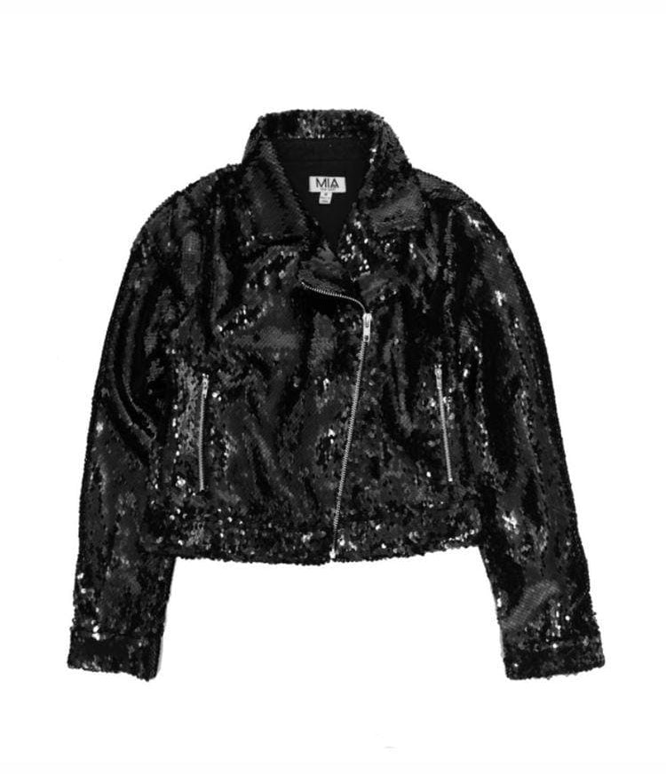 SEQUIN JACKET BLACK