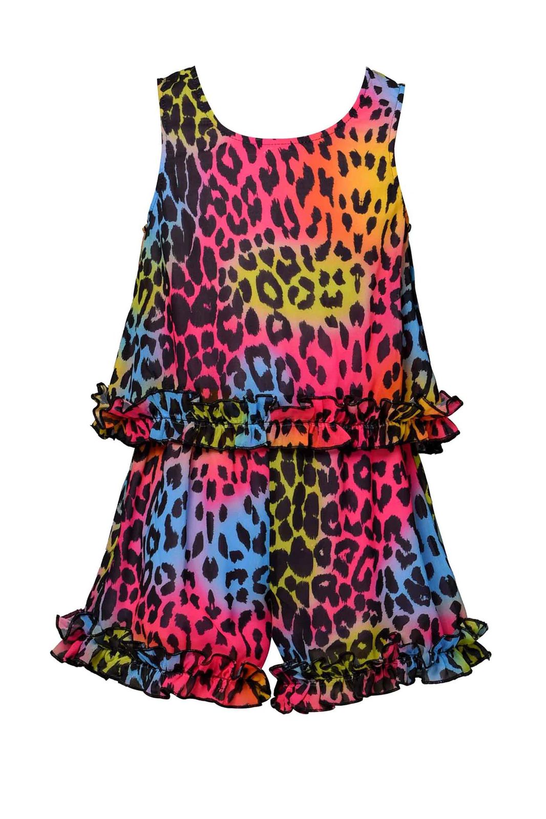 COLORFUL ANIMAL PRINT CHIFFON ROMPER