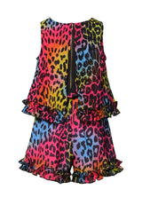 COLORFUL ANIMAL PRINT CHIFFON ROMPER