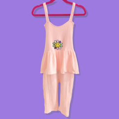 ROMPER PEACH PATCH